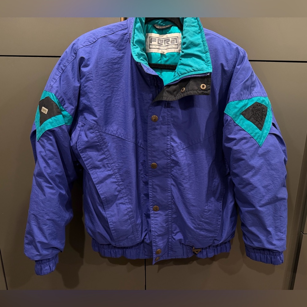 Fera Skiwear Vintage 80s/90s Colorblock Ski Jacket – Men’s M – Rare Retro